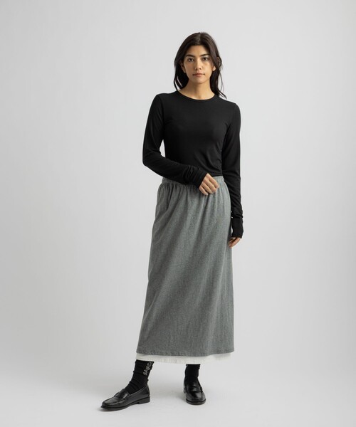 Saturdays NYC(サタデーズ ニューヨークシティ )の「Amy Midi Skirt(スカート・レディース・グレー/ブラック・S/L/M)」の9枚目の写真