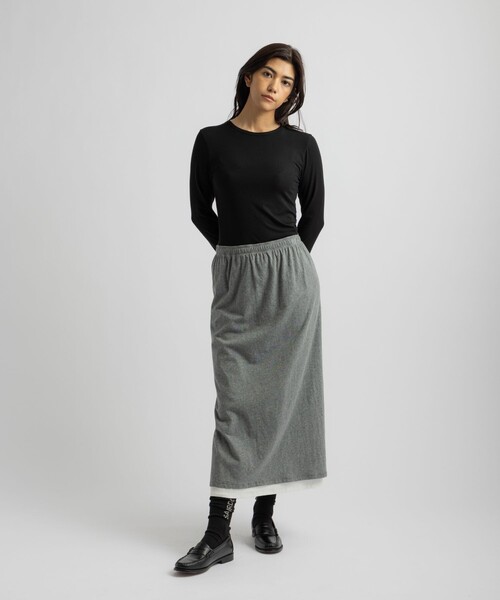 Saturdays NYC(サタデーズ ニューヨークシティ )の「Amy Midi Skirt(スカート・レディース・グレー/ブラック・S/L/M)」の10枚目の写真
