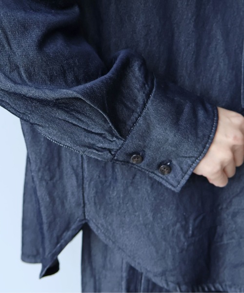 yuni(ユニ )の「R/C soft denim hoody(パーカー・レディース・ネイビー・FREE)」の17枚目の写真