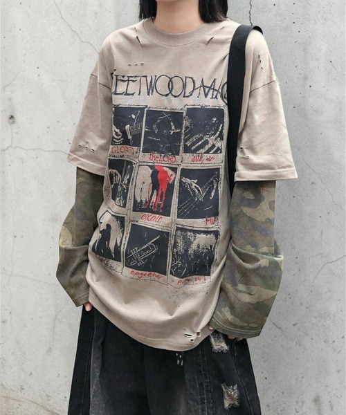 mushwear(マッシュウェア)の「グランジフェイクレイヤード オーバーT(Tシャツ/カットソー・メンズ・グレー・X-LARGE/LARGE/MEDIUM/SMALL)」の2枚目の写真