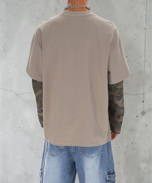 mushwear(マッシュウェア)の「グランジフェイクレイヤード オーバーT(Tシャツ/カットソー・メンズ・グレー・X-LARGE/LARGE/MEDIUM/SMALL)」の6枚目の写真