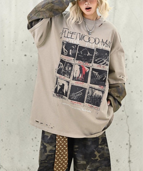mushwear(マッシュウェア)の「グランジフェイクレイヤード オーバーT(Tシャツ/カットソー・メンズ・グレー・X-LARGE/LARGE/MEDIUM/SMALL)」の7枚目の写真
