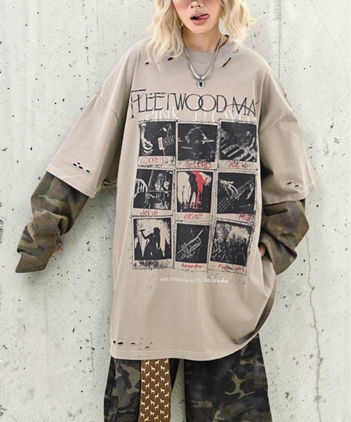 mushwear(マッシュウェア)の「グランジフェイクレイヤード オーバーT(Tシャツ/カットソー・メンズ・グレー・X-LARGE/LARGE/MEDIUM/SMALL)」の9枚目の写真