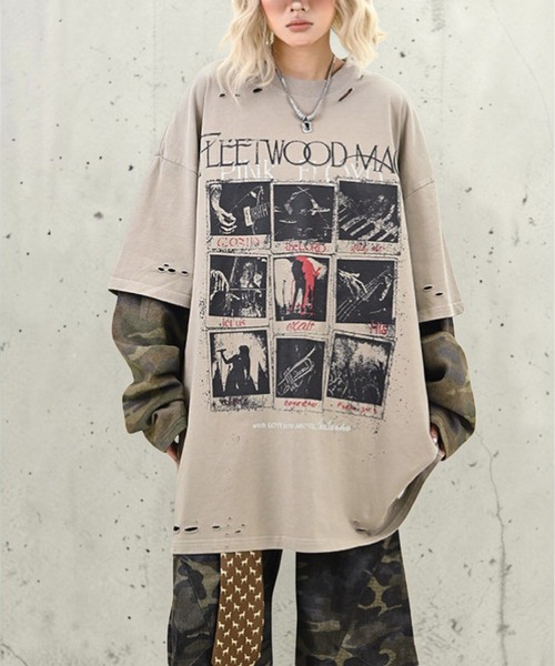 mushwear(マッシュウェア)の「グランジフェイクレイヤード オーバーT(Tシャツ/カットソー・メンズ・グレー・X-LARGE/LARGE/MEDIUM/SMALL)」の10枚目の写真