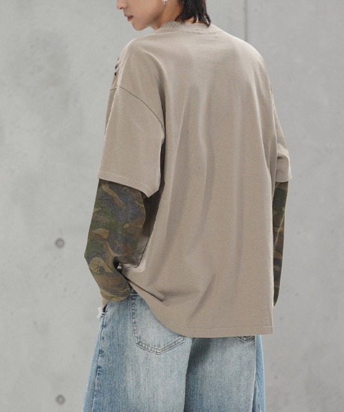 mushwear(マッシュウェア)の「グランジフェイクレイヤード オーバーT(Tシャツ/カットソー・メンズ・グレー・X-LARGE/LARGE/MEDIUM/SMALL)」の13枚目の写真