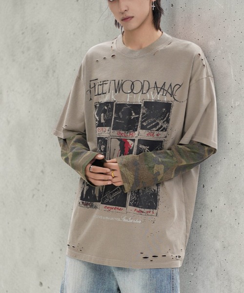 mushwear(マッシュウェア)の「グランジフェイクレイヤード オーバーT(Tシャツ/カットソー・メンズ・グレー・X-LARGE/LARGE/MEDIUM/SMALL)」の12枚目の写真