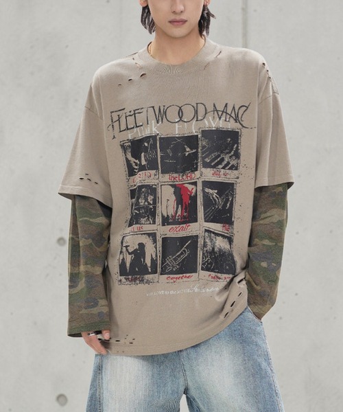 mushwear(マッシュウェア)の「グランジフェイクレイヤード オーバーT(Tシャツ/カットソー・メンズ・グレー・X-LARGE/LARGE/MEDIUM/SMALL)」の11枚目の写真