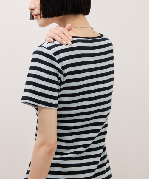 ADAM ET ROPE'(アダムエロペ)の「【Miller for ADAM ET ROPE'】別注 スクエアTee(Tシャツ/カットソー・レディース・ブルー/キナリ・FREE)」の10枚目の写真