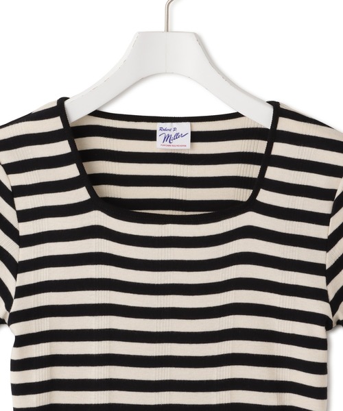 ADAM ET ROPE'(アダムエロペ)の「【Miller for ADAM ET ROPE'】別注 スクエアTee(Tシャツ/カットソー・レディース・ブルー/キナリ・FREE)」の15枚目の写真
