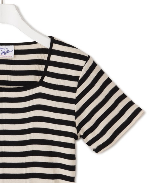 ADAM ET ROPE'(アダムエロペ)の「【Miller for ADAM ET ROPE'】別注 スクエアTee(Tシャツ/カットソー・レディース・ブルー/キナリ・FREE)」の16枚目の写真