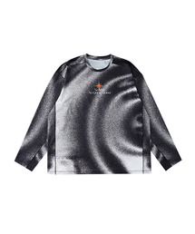BUTTON SEOUL（ボタンソウル）の「イリュージョンドットスパイラルテックオーバーサイズロングスリーブ（ブラック）（Tシャツ/カットソー）」