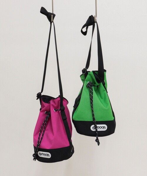 fredy emue(フレディエミュ)の「【OUTDOOR PRODUCTS】 バイカラードロスト巾着ショルダー(ショルダーバッグ・レディース・ライトグリーン/ピンク/ベージュ/ブラック・FREE)」の12枚目の写真