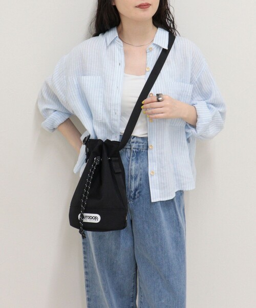 fredy emue(フレディエミュ)の「【OUTDOOR PRODUCTS】 バイカラードロスト巾着ショルダー(ショルダーバッグ・レディース・ライトグリーン/ピンク/ベージュ/ブラック・FREE)」の14枚目の写真