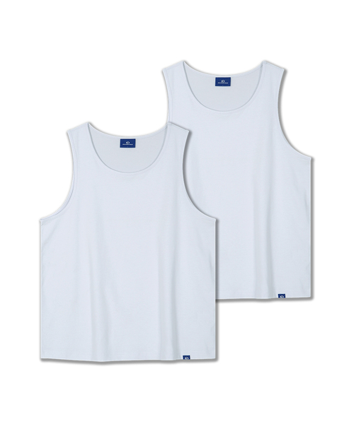 DOLPHIN WAVE APPAREL（ドルフィンウェーブアパレル）の「[2パック] ドルフィンルーズスcoopネックスリーブレストップ（Tシャツ/カットソー・メンズ・ホワイト×ブラック/ホワイト×ホワイト/ブラック×ブラック・MEDIUM/LARGE/X-LARGE）」の2枚目の写真