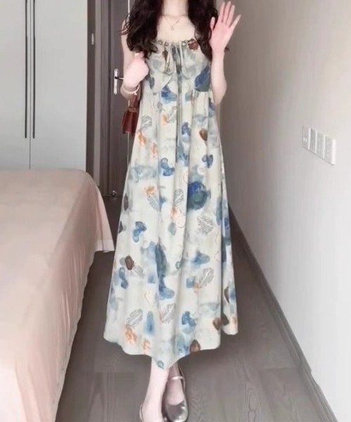 AMAJI(アマジ)の「水墨画風タイダイキャミソールマキシワンピース(ワンピース・レディース・マルチ・X-LARGE/LARGE/MEDIUM/SMALL)」の5枚目の写真