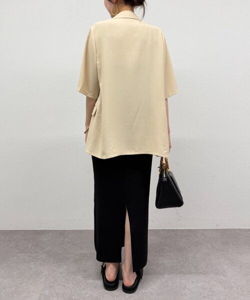 LOUNGEDRESS（ラウンジドレス）の「ニットキャミワンピース（ワンピース・レディース・ブラック/ブラウン・FREE）」の9枚目の写真
