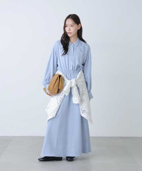FREE'S MART(フリーズマート)の「ロングシャツワンピース(ワンピース・レディース・ホワイト系その他/ホワイト/ブルー・MEDIUM/SMALL)」の20枚目の写真