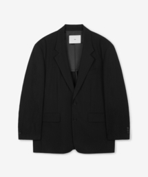 TNGT（ティーエヌジーティー）の「Oversized Viscose Jacket (Black) TNJA6E201BK（テーラードジャケット）」