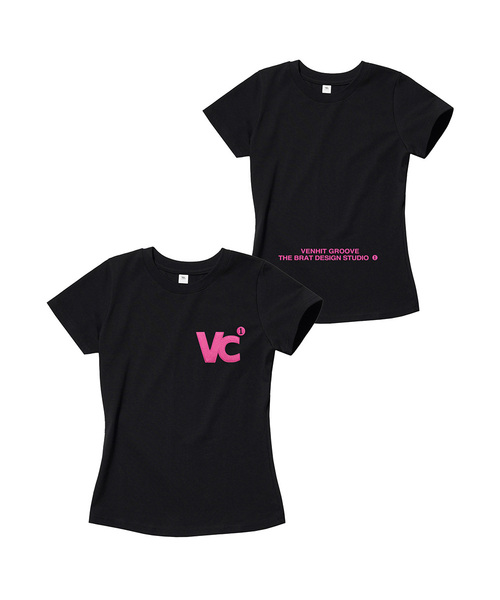 VENHIT（ベンヒット）の「VCシグネチャー刺繍スリムフィット半袖Tシャツ[BSC]（Tシャツ/カットソー・レディース・ブラック/カーキ/ホワイト/ネイビー・SMALL/MEDIUM/LARGE）」の2枚目の写真