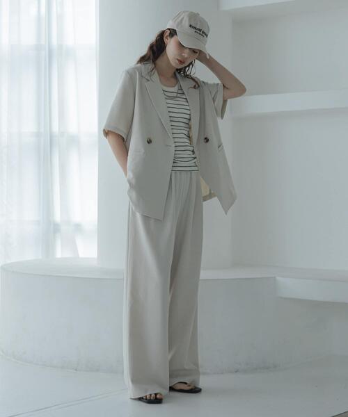 URBAN RESEARCH Sonny Label（アーバンリサーチサニーレーベル）の「ハイスペジャケットパンツセットアップ（セットアップ・レディース・オフホワイト/チャコールグレー・FREE）」の3枚目の写真