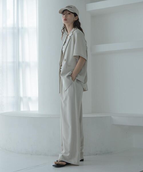 URBAN RESEARCH Sonny Label（アーバンリサーチサニーレーベル）の「ハイスペジャケットパンツセットアップ（セットアップ・レディース・オフホワイト/チャコールグレー・FREE）」の4枚目の写真