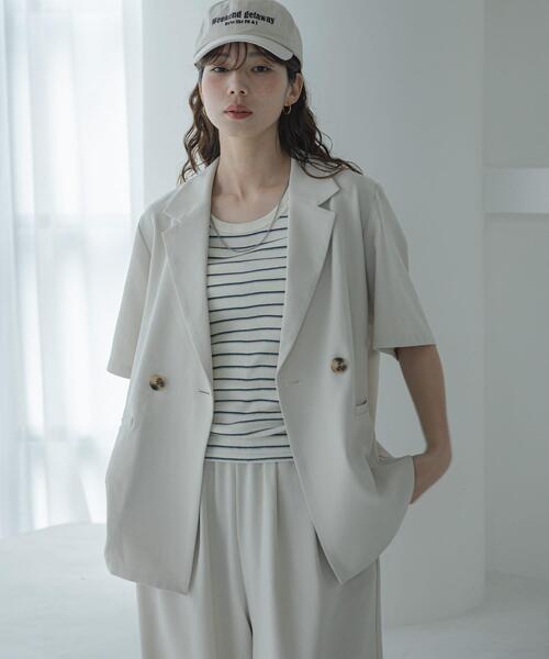 URBAN RESEARCH Sonny Label（アーバンリサーチサニーレーベル）の「ハイスペジャケットパンツセットアップ（セットアップ・レディース・オフホワイト/チャコールグレー・FREE）」の6枚目の写真