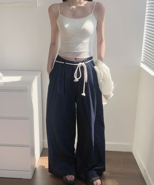 yuue' ( wear )(ユーイ)の「カップ付きレースキャミソール(キャミソール・レディース・アイボリー/ブラック/ホワイト・FREE)」の20枚目の写真