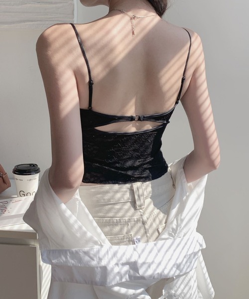 yuue' ( wear )(ユーイ)の「カップ付きレースキャミソール(キャミソール・レディース・アイボリー/ブラック/ホワイト・FREE)」の15枚目の写真