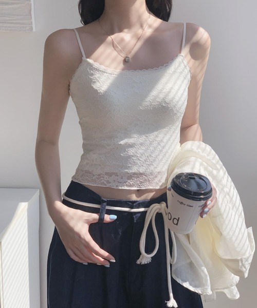 yuue' ( wear )(ユーイ)の「カップ付きレースキャミソール(キャミソール・レディース・アイボリー/ブラック/ホワイト・FREE)」の22枚目の写真
