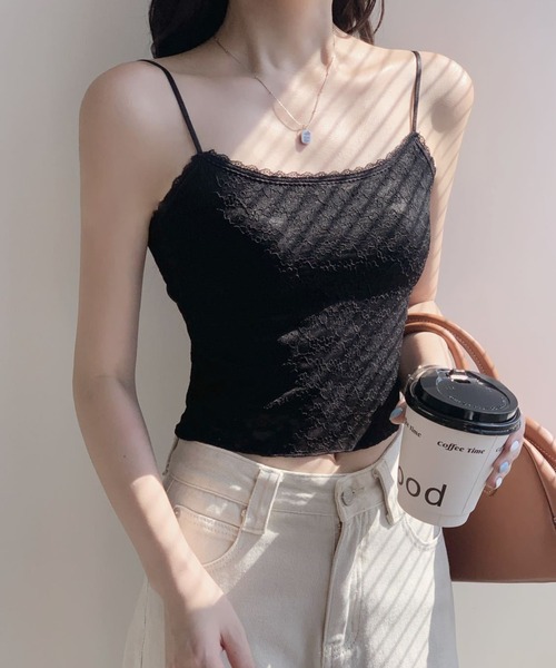 yuue' ( wear )(ユーイ)の「カップ付きレースキャミソール(キャミソール・レディース・アイボリー/ブラック/ホワイト・FREE)」の19枚目の写真