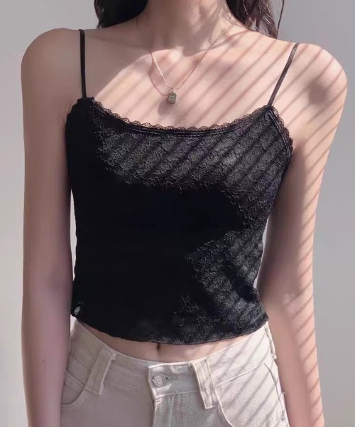 yuue' ( wear )(ユーイ)の「カップ付きレースキャミソール(キャミソール・レディース・アイボリー/ブラック/ホワイト・FREE)」の17枚目の写真