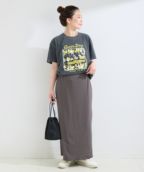 B.C STOCK(ベーセーストック)の「ウォッシャブル / リバーシブルリブスカート(スカート・レディース・アイボリー/ブラック・FREE)」の9枚目の写真