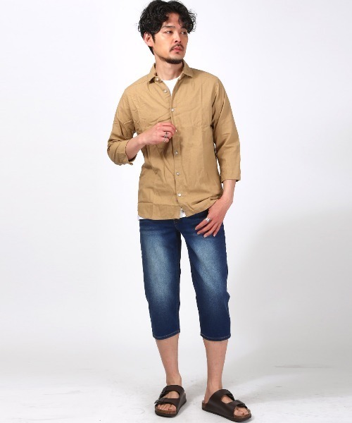 LUXSTYLE(ラグスタイル)の「接触冷感クロップドデニム(デニムパンツ・メンズ・ブルー/ブルー系その他/インディゴブルー・M/XL/L)」の8枚目の写真