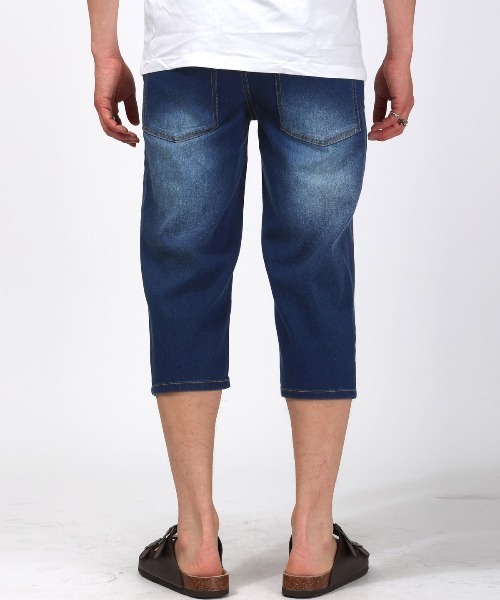 LUXSTYLE(ラグスタイル)の「接触冷感クロップドデニム(デニムパンツ・メンズ・ブルー/ブルー系その他/インディゴブルー・M/XL/L)」の12枚目の写真