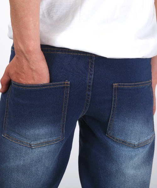 LUXSTYLE(ラグスタイル)の「接触冷感クロップドデニム(デニムパンツ・メンズ・ブルー/ブルー系その他/インディゴブルー・M/XL/L)」の16枚目の写真