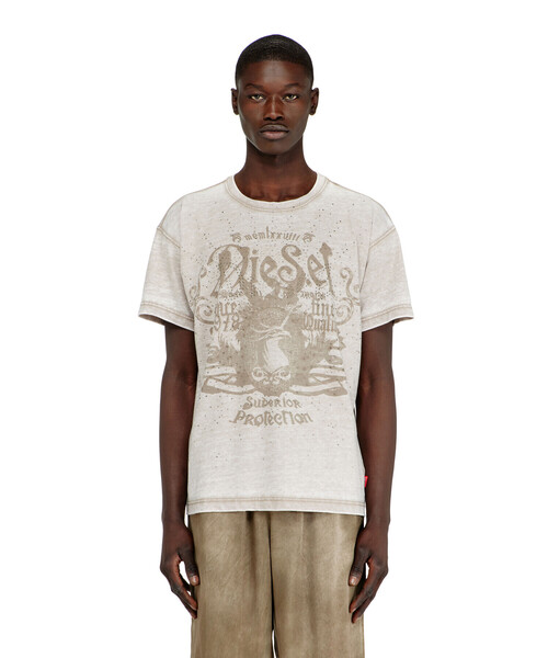 DIESEL(ディーゼル)の「メンズ Tシャツ T-NORM-AA8(Tシャツ/カットソー・メンズ・パープル系その他/ベージュ系その他・LARGE/SMALL/MEDIUM/X-SMALL/X-LARGE/XXX-LARGE/XX-LARGE)」の8枚目の写真
