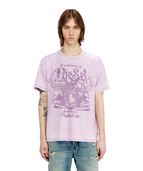 DIESEL(ディーゼル)の「メンズ Tシャツ T-NORM-AA8(Tシャツ/カットソー・メンズ・パープル系その他/ベージュ系その他・LARGE/SMALL/MEDIUM/X-SMALL/X-LARGE/XXX-LARGE/XX-LARGE)」の4枚目の写真