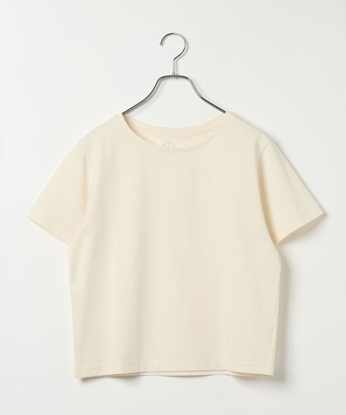 BAYFLOW（ベイフロー）の「マルチファンクション半袖Tシャツ[汗ジミ防止/UV防止/接触冷感/抗ピリング/遮熱/抗菌防臭/イージーケア]（Tシャツ/カットソー・レディース・ブラウン/ピンク/チャコール/オフホワイト・MEDIUM/SMALL）」の5枚目の写真
