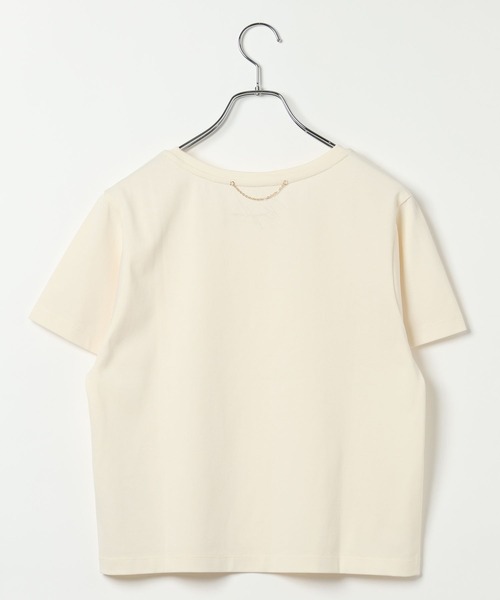 BAYFLOW（ベイフロー）の「マルチファンクション半袖Tシャツ[汗ジミ防止/UV防止/接触冷感/抗ピリング/遮熱/抗菌防臭/イージーケア]（Tシャツ/カットソー・レディース・ブラウン/ピンク/チャコール/オフホワイト・MEDIUM/SMALL）」の6枚目の写真