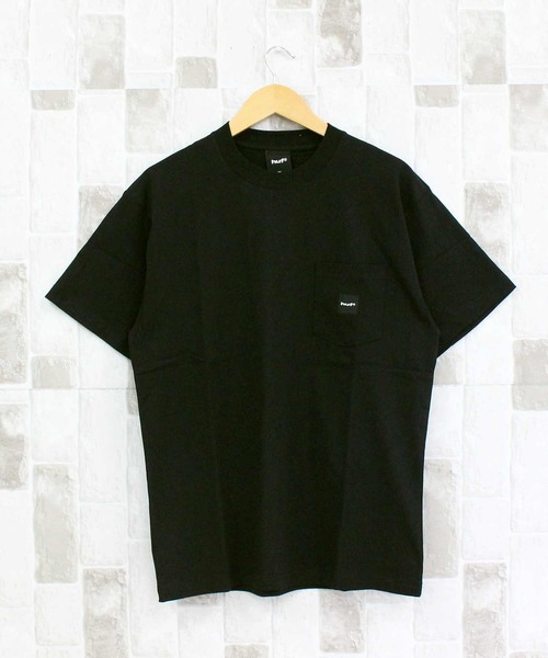 HUF（ハフ）の「ボックスロゴ 半袖ポケットTシャツ BOX LOGO SS POCKET TEE（Tシャツ/カットソー・メンズ・ホワイト×グレー/ブラック×ブラック・M/L/XL）」の7枚目の写真