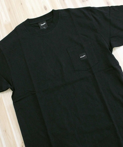 HUF（ハフ）の「ボックスロゴ 半袖ポケットTシャツ BOX LOGO SS POCKET TEE（Tシャツ/カットソー・メンズ・ホワイト×グレー/ブラック×ブラック・M/L/XL）」の9枚目の写真