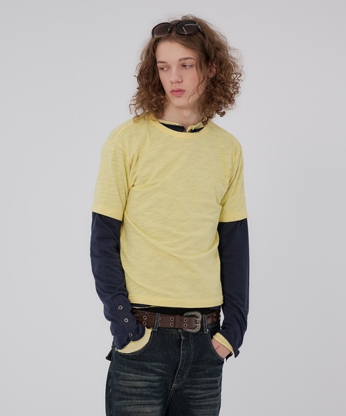 WISH FOR EVER(ウィッシュフォーエバー)の「CROPPED COMPACT SLAB T/クロップドコンパクトスラブT(Tシャツ/カットソー・メンズ・ホワイト/グレー/バーガンディー/ブラック/ライトピンク/イエロー/ネイビー/ライトブルー・SMALL/LARGE/MEDIUM)」の6枚目の写真