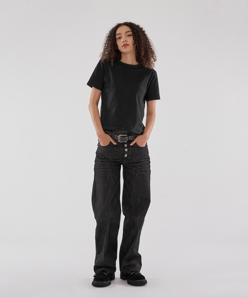 WISH FOR EVER(ウィッシュフォーエバー)の「CROPPED COMPACT SLAB T/クロップドコンパクトスラブT(Tシャツ/カットソー・メンズ・ホワイト/グレー/バーガンディー/ブラック・SMALL/LARGE/MEDIUM)」の6枚目の写真