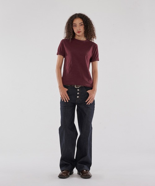 WISH FOR EVER(ウィッシュフォーエバー)の「CROPPED COMPACT SLAB T/クロップドコンパクトスラブT(Tシャツ/カットソー・メンズ・ホワイト/グレー/バーガンディー/ブラック・SMALL/LARGE/MEDIUM)」の8枚目の写真