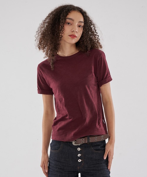 WISH FOR EVER(ウィッシュフォーエバー)の「CROPPED COMPACT SLAB T/クロップドコンパクトスラブT(Tシャツ/カットソー・メンズ・ホワイト/グレー/バーガンディー/ブラック・SMALL/LARGE/MEDIUM)」の10枚目の写真