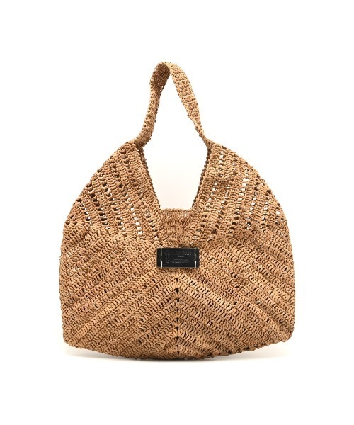 CLEDRAN(クレドラン)の「【手編み 天然ラフィア】CL3952 HAND&WORK RAFFIA TRIANGULAR BAG(かごバッグ・レディース・ダークベージュ・FREE)」の1枚目の写真