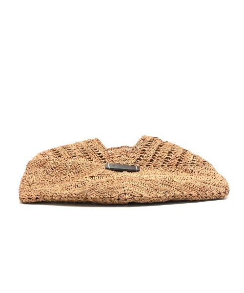 CLEDRAN(クレドラン)の「【手編み 天然ラフィア】CL3952 HAND&WORK RAFFIA TRIANGULAR BAG(かごバッグ・レディース・ダークベージュ/ナチュラル・FREE)」の6枚目の写真