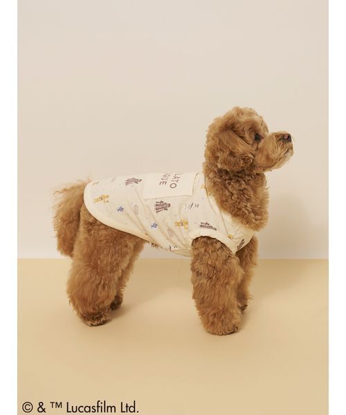 gelato pique(ジェラートピケ)の「【STAR WARS】【CAT&DOG】クーリングポケット付き総柄プルオーバー(ペットウェア・レディース・クリーム/ミント・S/M/L)」の6枚目の写真