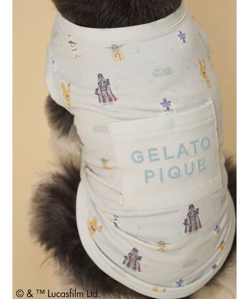 gelato pique(ジェラートピケ)の「【STAR WARS】【CAT&DOG】クーリングポケット付き総柄プルオーバー(ペットウェア・レディース・クリーム/ミント・S/M/L)」の15枚目の写真