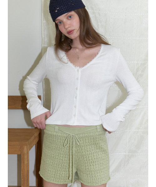 RE_L（リエル）の「Rosanna v lace cardigan (white)（カーディガン/ボレロ・レディース・その他・FREE）」の5枚目の写真
